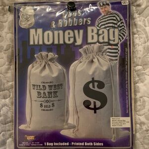 Cops & Robbers or Wild West Money Bag Costume Accessory
